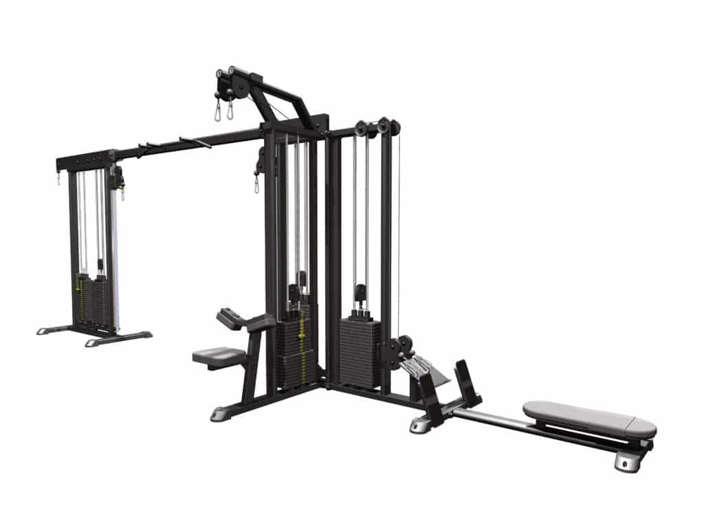 HASHTAG FITNESS Lat Pulldown Workout Machine with 5 accessories