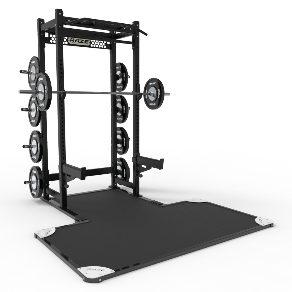RAZE SHADOW SERIES HALF RACK and PLATFORM WITH RUBBER CENTRE